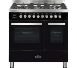 BRITANNIA Sonetto 90DF TC Dual Fuel Range Cooker - Black & Stainless Steel